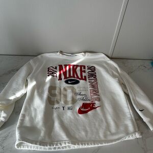 Nike White Graphic Sweatshirt